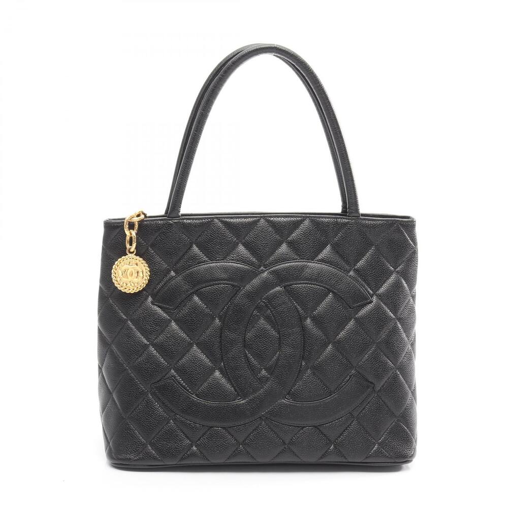 Chanel Reissue Tote Bag Leather Grained Calf Black